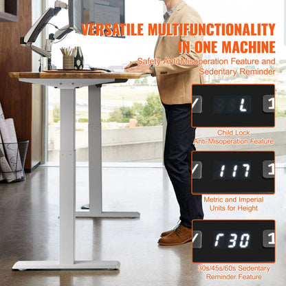 ZW-15 - Dual Motor Adjustable Standing Desk, 27.56-46.06" Height Range
