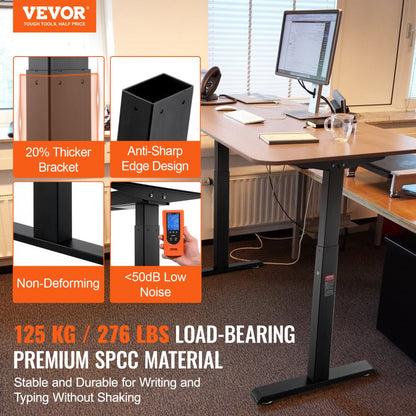 ZW-13 - Durable Dual Motor Standing Desk Frame, Adjusts 27.6" to 46.1"