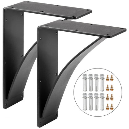 010323887064 - Heavy Duty Steel Shelf Brackets 10"x12" for 450 lbs Support