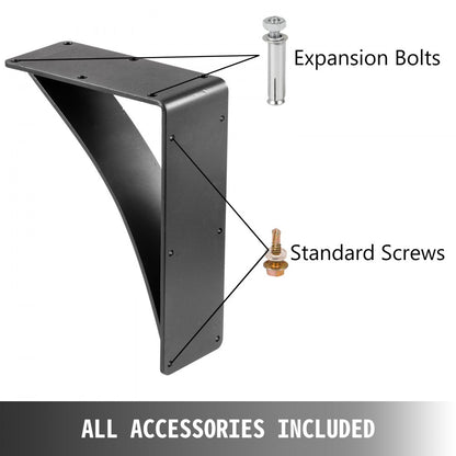 010323887064 - Heavy Duty Steel Shelf Brackets 10"x12" for 450 lbs Support