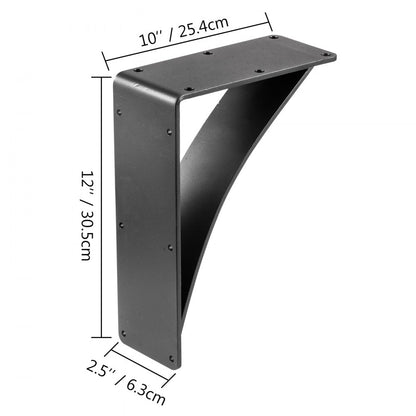 010323887064 - Heavy Duty Steel Shelf Brackets 10"x12" for 450 lbs Support