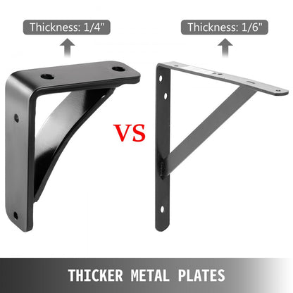010179761789 - Steel Shelf Brackets, 450 lbs Capacity, Pre-Drilled for Easy Install