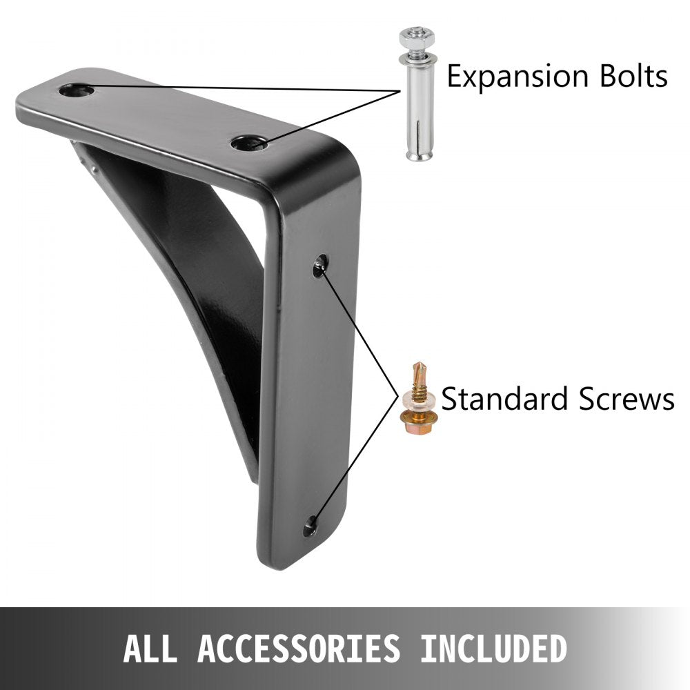 010179761789 - Steel Shelf Brackets, 450 lbs Capacity, Pre-Drilled for Easy Install