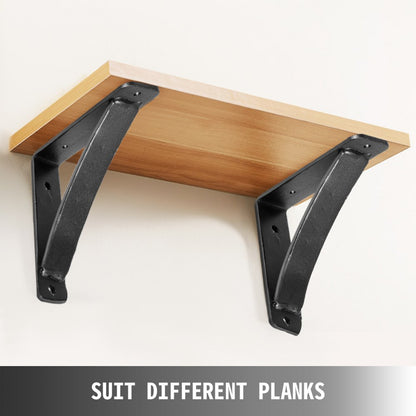 010345234782 - Heavy-Duty 7x6" Steel Shelf Brackets, 450 lbs Capacity