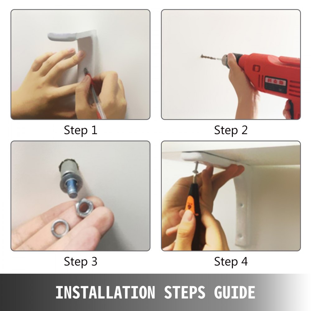 010544218318 - Heavy Duty Steel Brackets, 9" x 12" - 450 lbs Capacity