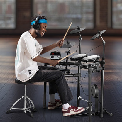 MD200D-P - VEVOR Electric Drum Set with 4 Drums and 3 Cymbals