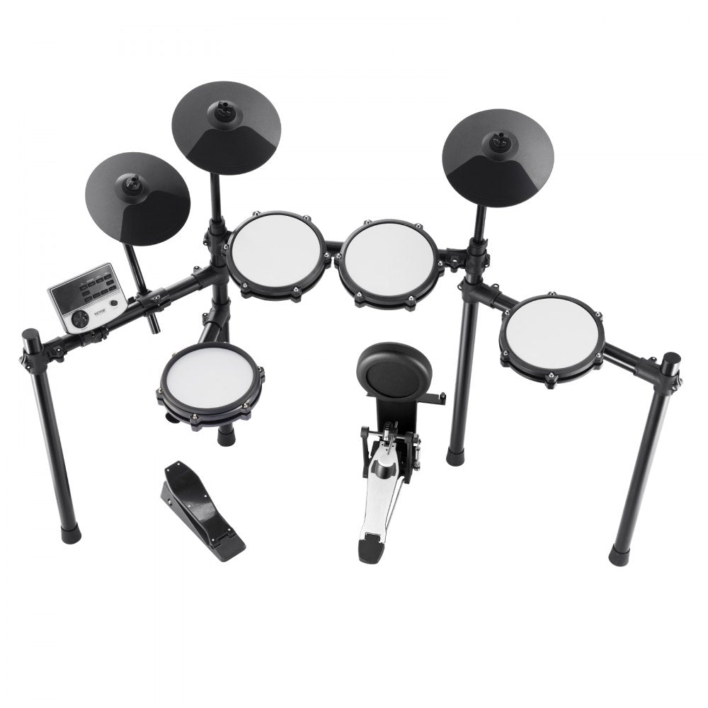 MD200C-P - VEVOR 4-Piece Electric Drum Kit with 480 Sounds & Accessories