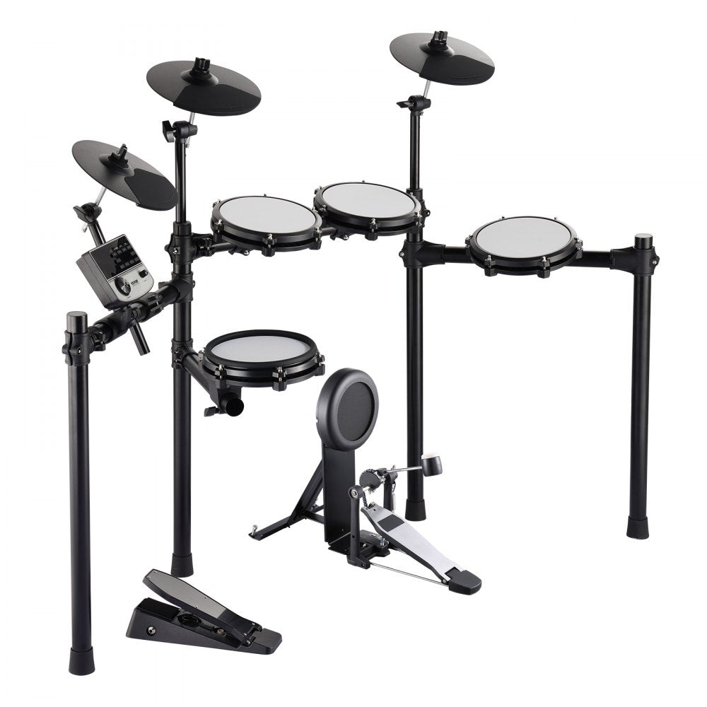 MD200C-P - VEVOR 4-Piece Electric Drum Kit with 480 Sounds & Accessories