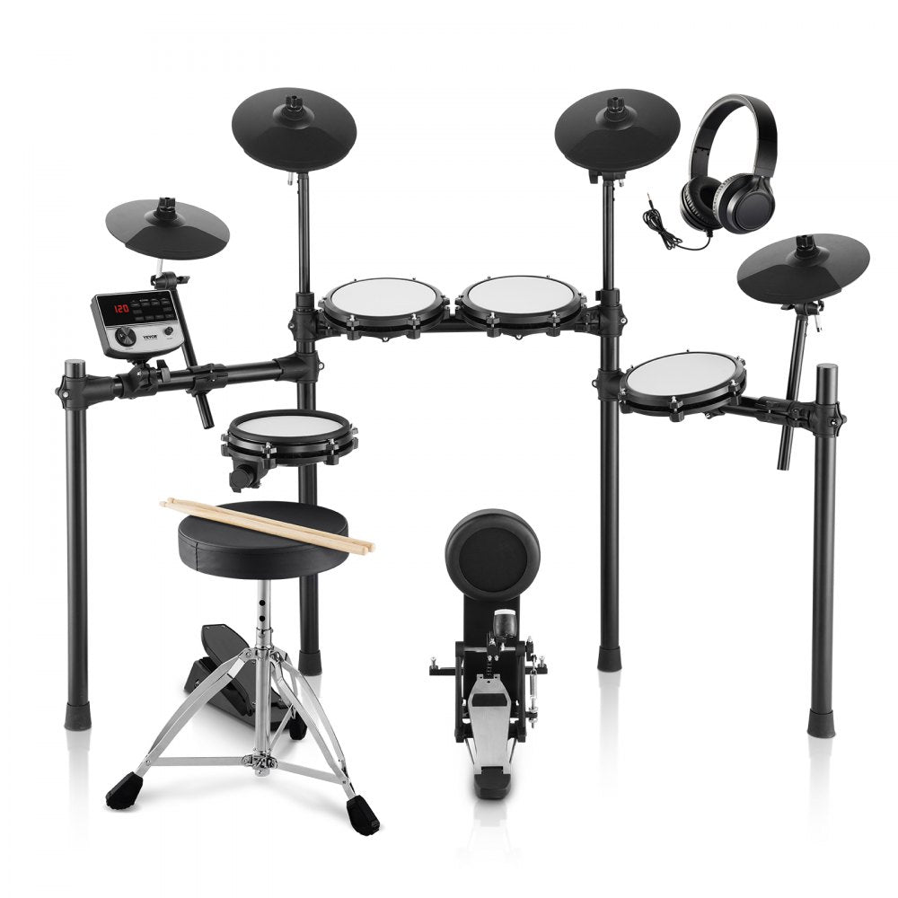 MD200F-P - 8" Electric Drum Kit with 480 Sounds & Adjustable Stand