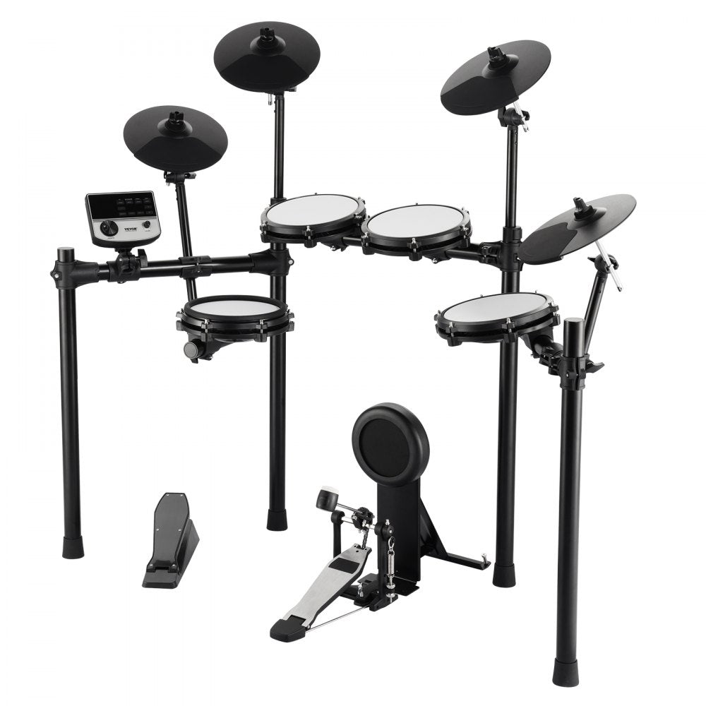 MD200F-P - 8" Electric Drum Kit with 480 Sounds & Adjustable Stand