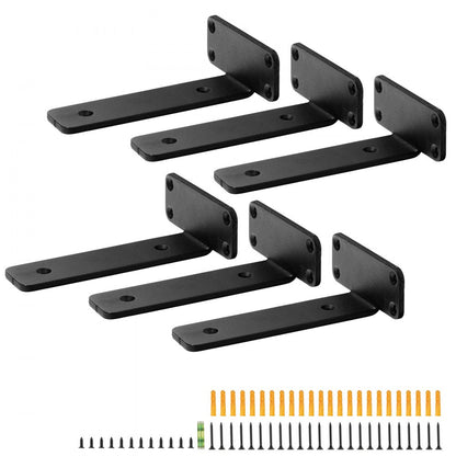 SJ7 - Heavy-Duty Carbon Steel Shelf Brackets, 8.28in, 160lbs Support