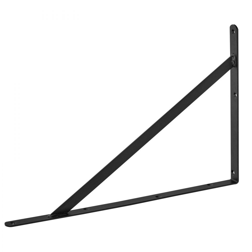 SJ9 - Heavy-Duty 18"x12" Carbon Steel Shelf Brackets, Supports 160 lbs