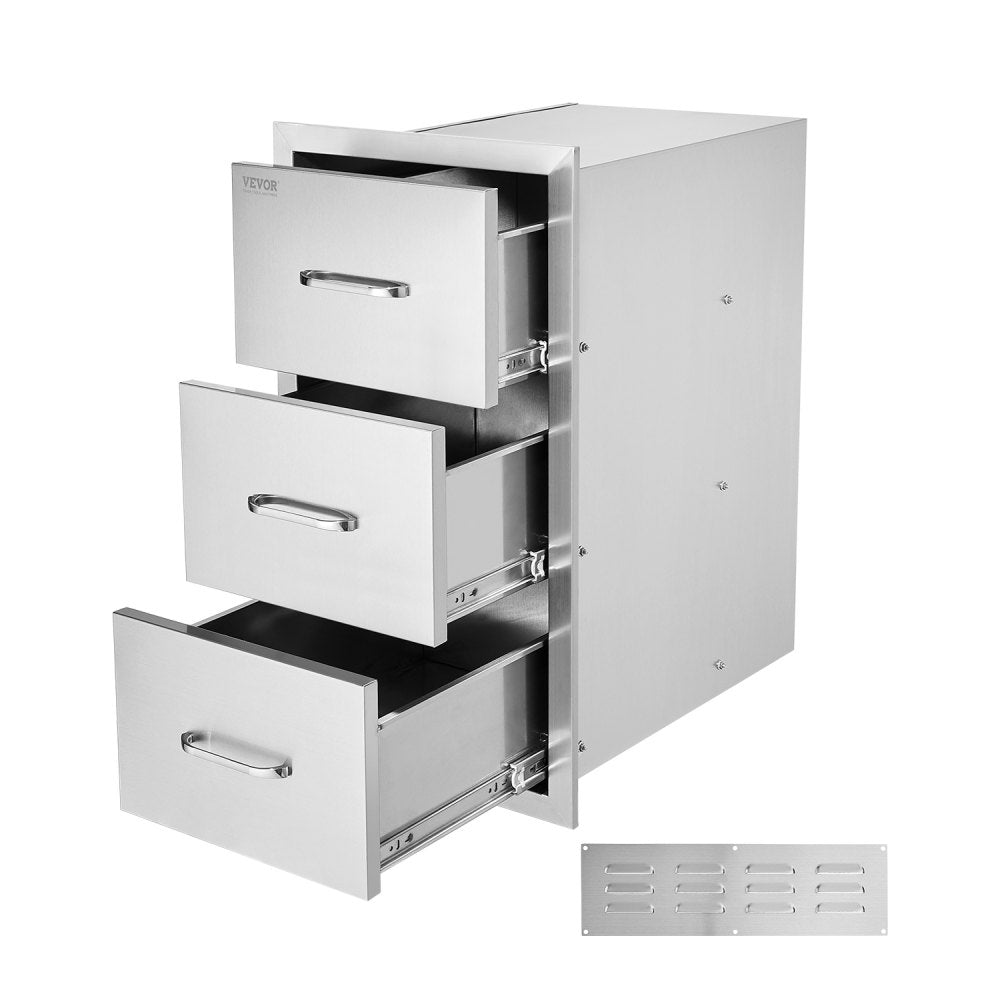 CTGPJ-04 - Stainless Steel Triple Drawer Set for Outdoor Kitchen Storage