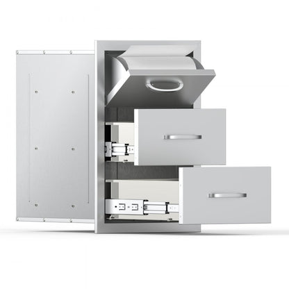 CTGPJ-04 - Stainless Steel Triple Drawer Set for Outdoor Kitchen Storage