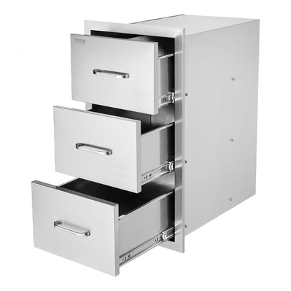 CTGPJ-04 - Stainless Steel Triple Drawer Set for Outdoor Kitchen Storage