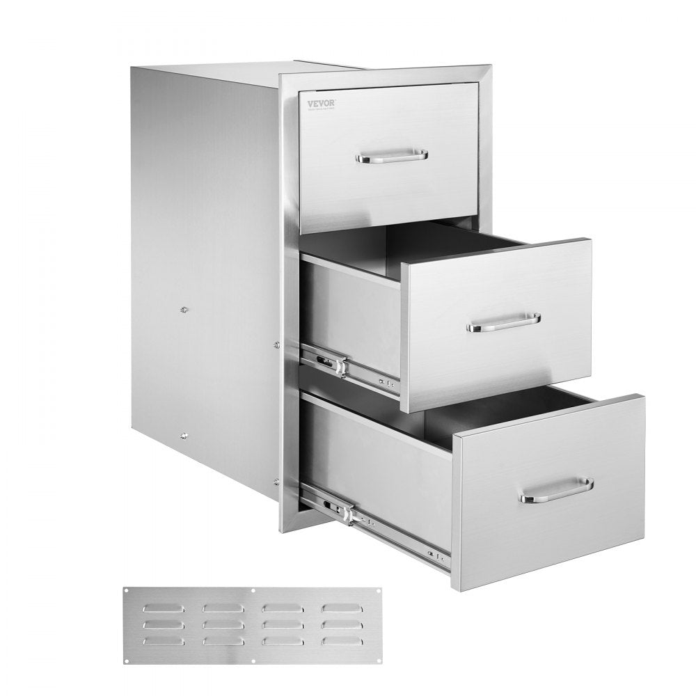 CTGPJ-04 - Stainless Steel Triple Drawer Set for Outdoor Kitchen Storage