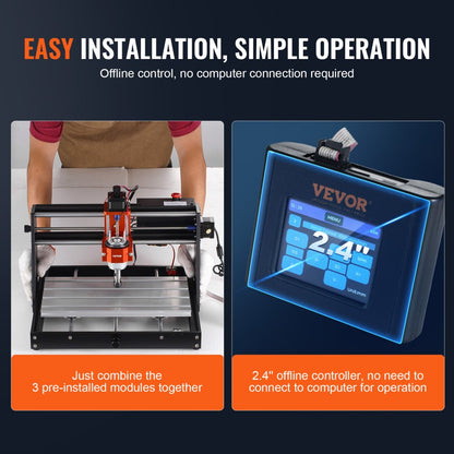 S3020 - 300x200mm VEVOR CNC Router with 120W Spindle for Wood & Acrylic