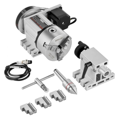 BS4-KP100-57 - VEVOR 3-Jaw Chuck for CNC with 4th Axis Precision