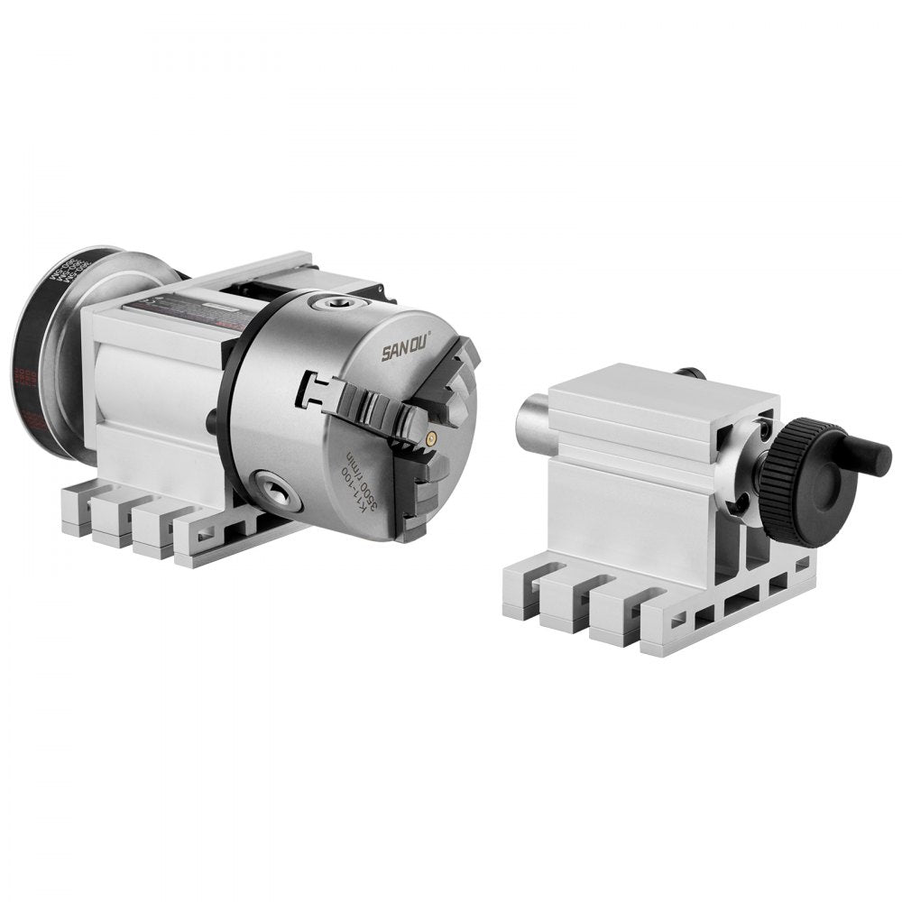 BS4-KP100-57 - VEVOR 3-Jaw Chuck for CNC with 4th Axis Precision