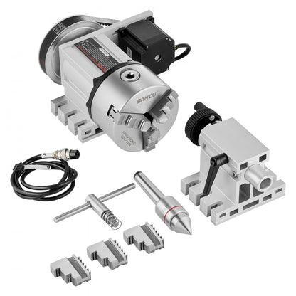 BS4-KP100-57 - VEVOR 3-Jaw Chuck for CNC with 4th Axis Precision