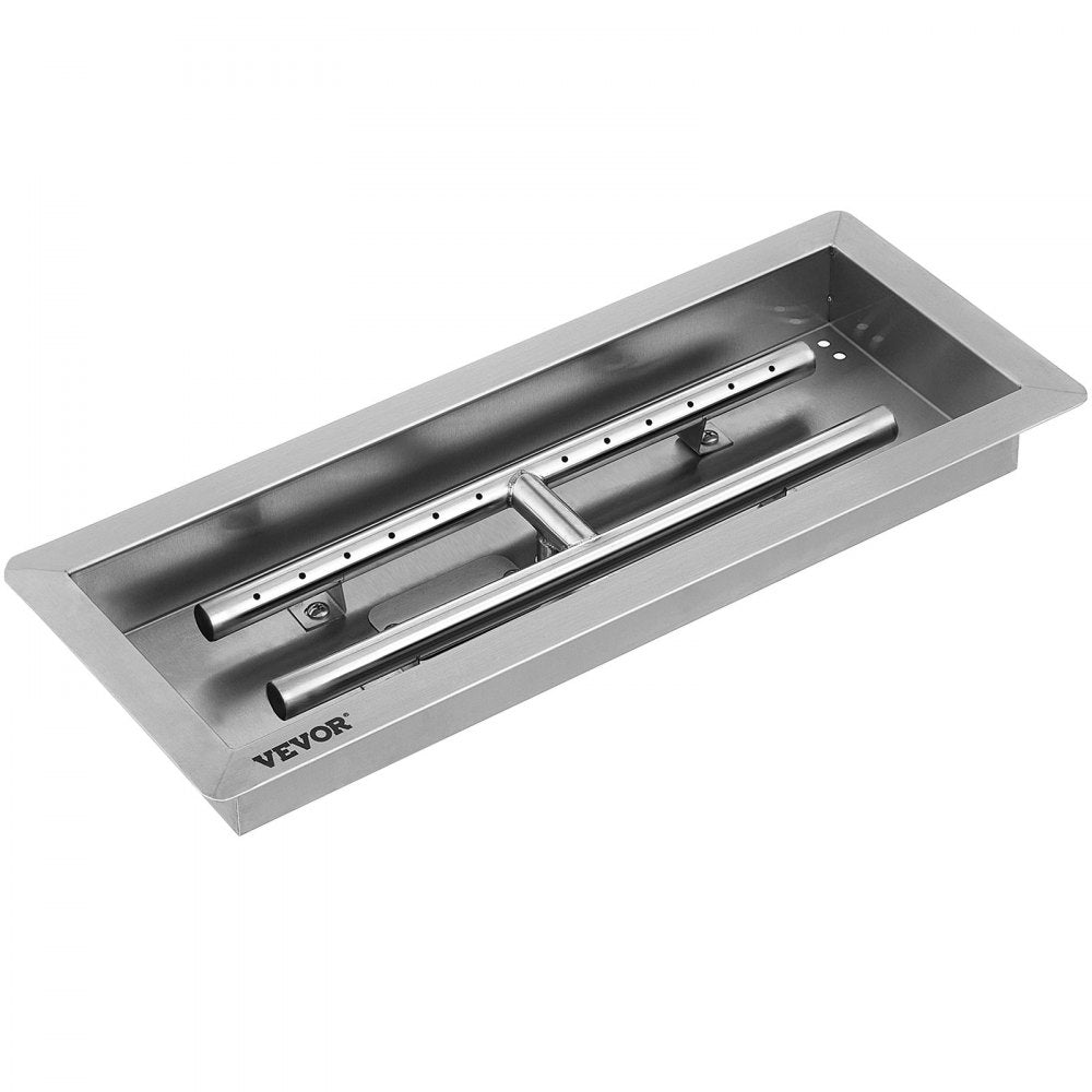 010822634312 - 20x8 Inch Stainless Steel Fire Pit Pan for Outdoor Enjoyment