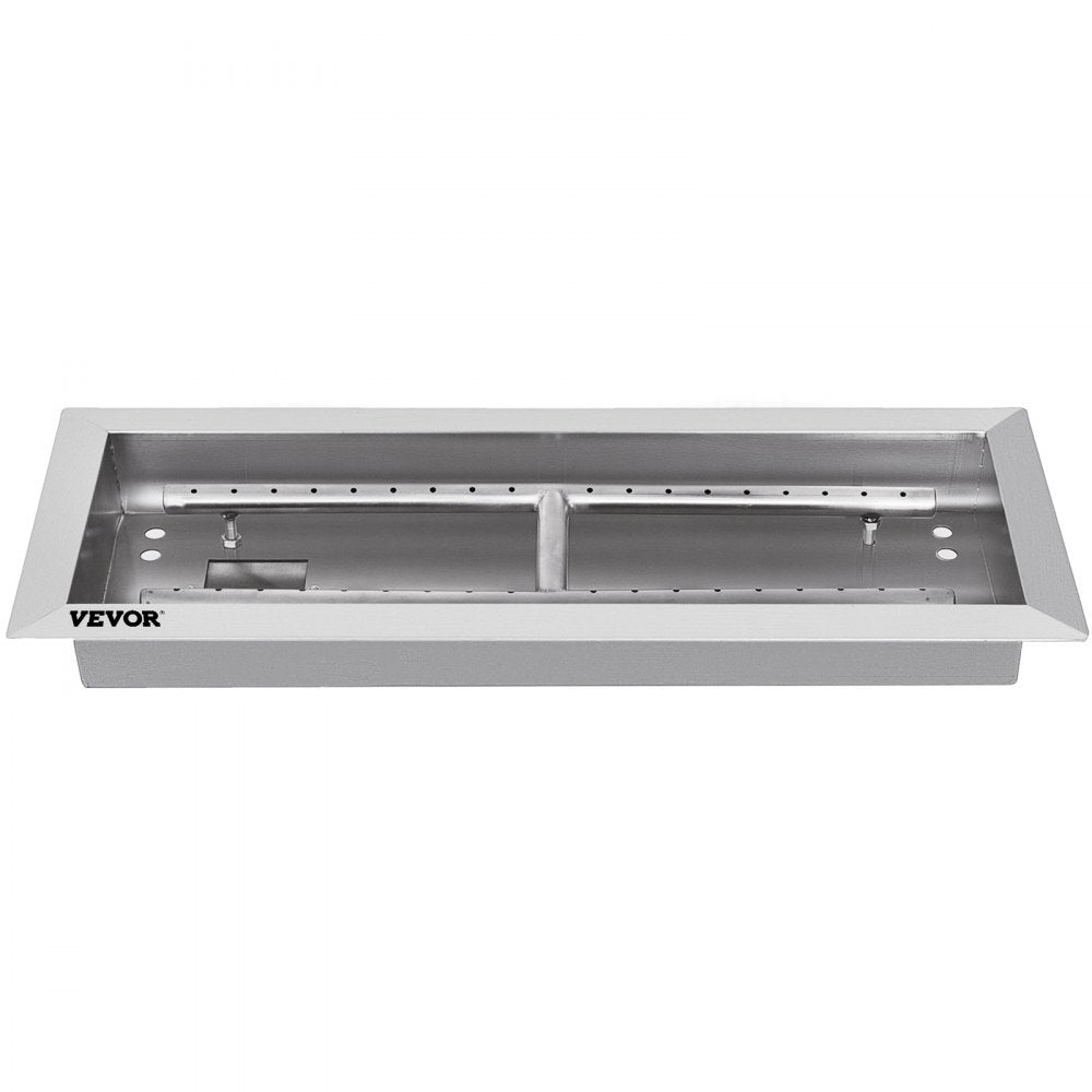 010822634312 - 20x8 Inch Stainless Steel Fire Pit Pan for Outdoor Enjoyment