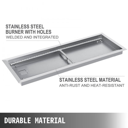 010980274887 - Stainless Steel 37.5" Fire Pit Pan with 150,000 BTU Output