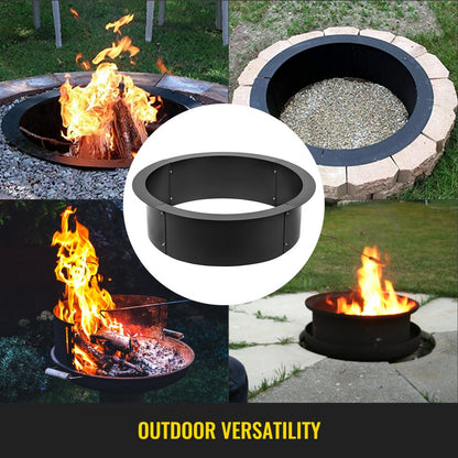 010942258548 - 36-Inch Durable Q235 Steel Fire Pit Ring for DIY Design