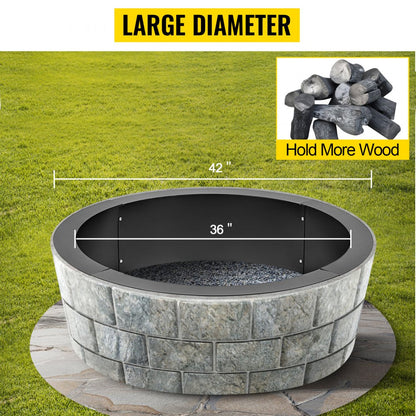010375525395 - 42-Inch Q235 Steel Fire Pit Ring - Easy DIY Setup