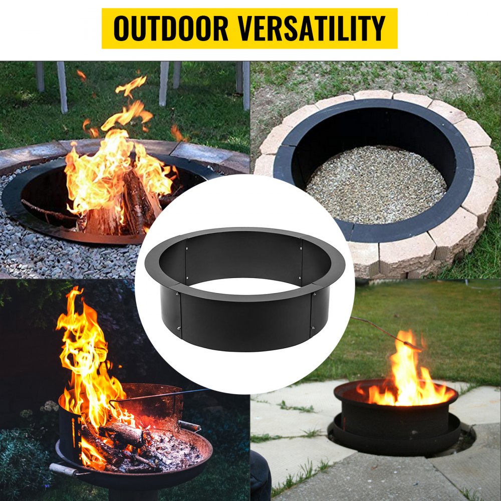 010375525395 - 42-Inch Q235 Steel Fire Pit Ring - Easy DIY Setup