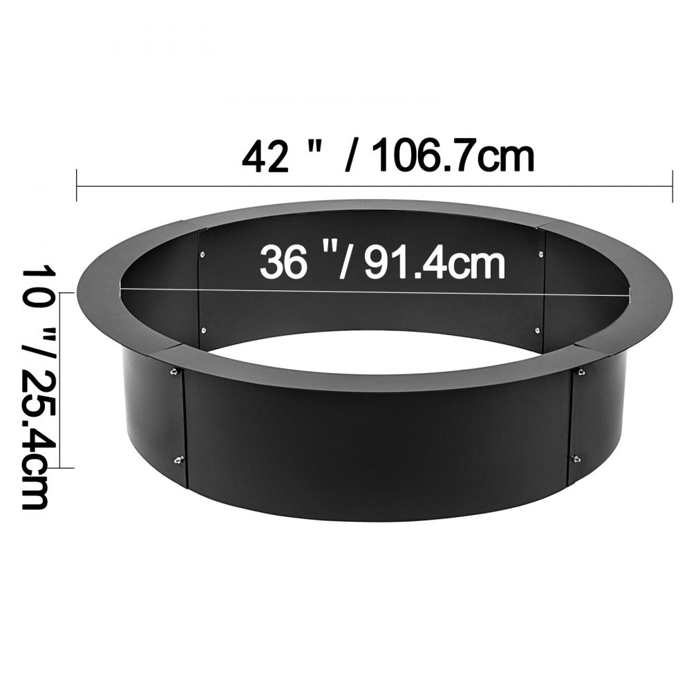 010375525395 - 42-Inch Q235 Steel Fire Pit Ring - Easy DIY Setup