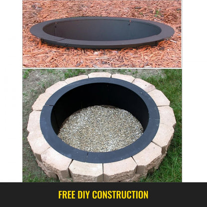 010453281614 - 45-Inch Q235 Steel Fire Pit Ring for Outdoor Gatherings