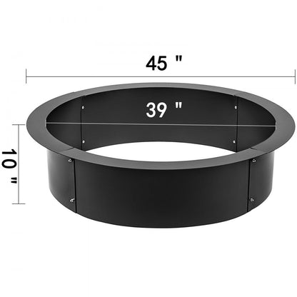 010453281614 - 45-Inch Q235 Steel Fire Pit Ring for Outdoor Gatherings