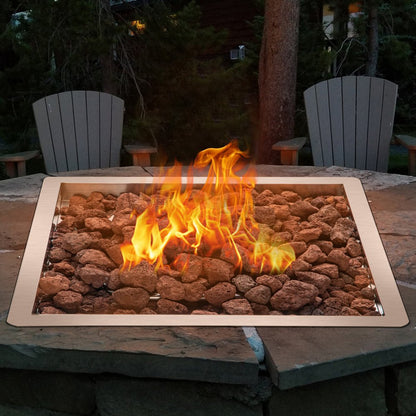 VV-FXSKHP18IN - 18" Stainless Steel Fire Pit Pan with Drainage Holes