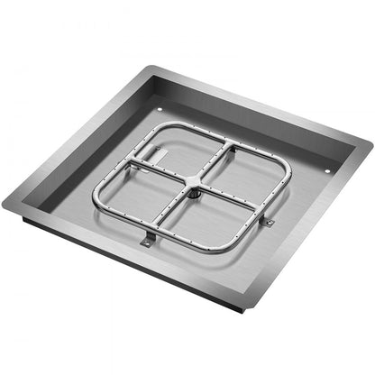 VV-FXSKHP18IN - 18" Stainless Steel Fire Pit Pan with Drainage Holes