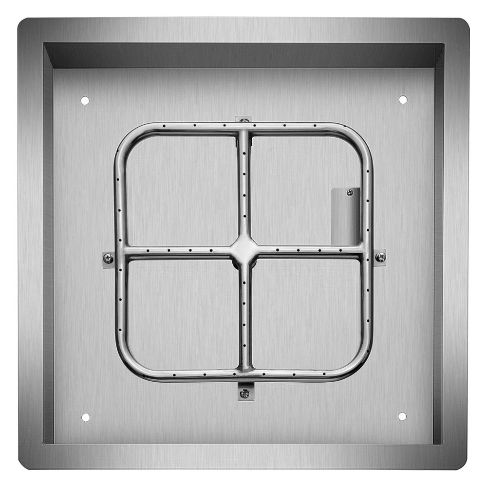 VV-FXSKHP18IN - 18" Stainless Steel Fire Pit Pan with Drainage Holes