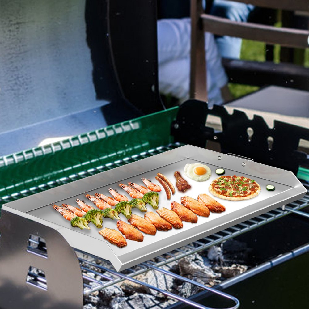 010895221462 - 32" x 17" Stainless Steel Stove Top Griddle with Handles