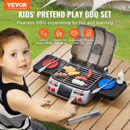 ZB-6033 - Realistic Kids BBQ Grill Playset with Lights & Sound