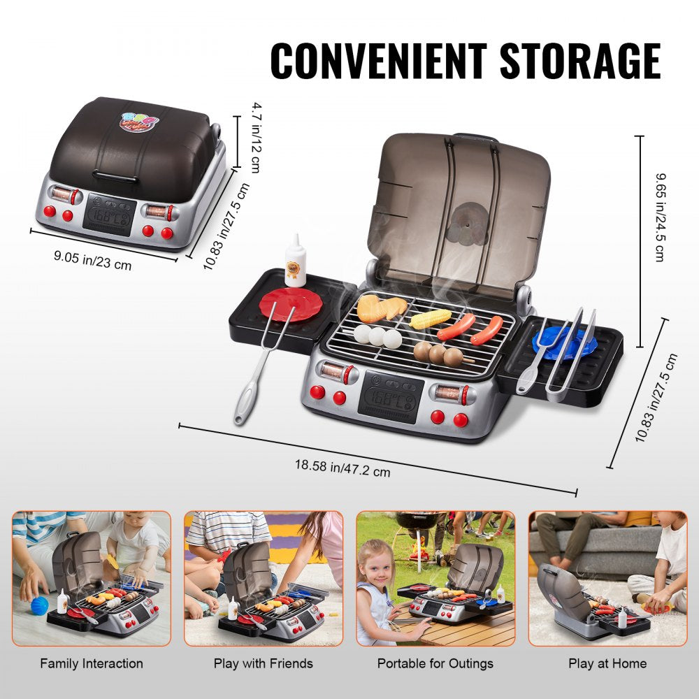 ZB-6033 - Realistic Kids BBQ Grill Playset with Lights & Sound