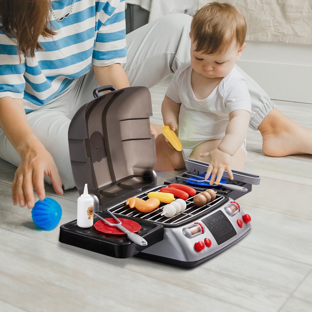 ZB-6033 - Realistic Kids BBQ Grill Playset with Lights & Sound