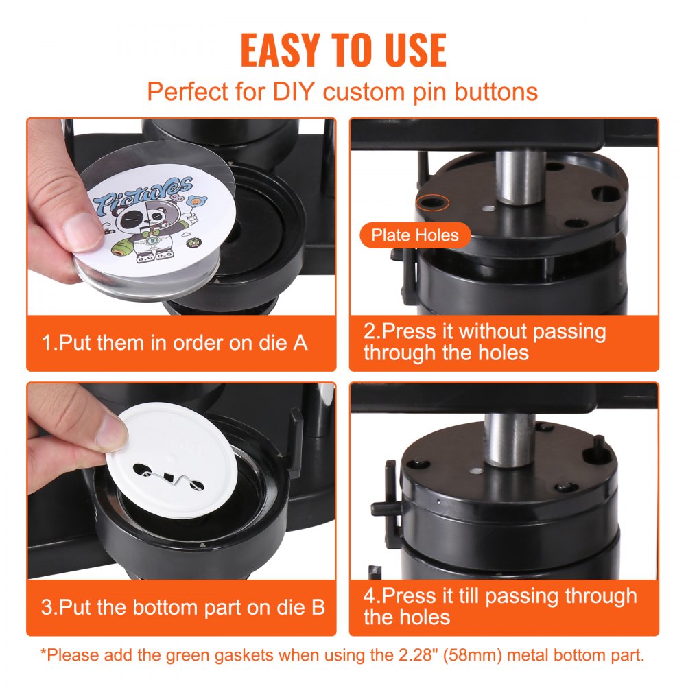 JMB-X3 - Easy-to-Use VEVOR Button Maker for 0.98"-2.28" Buttons
