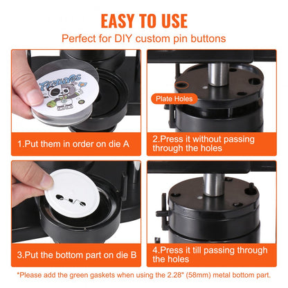 JMB-X3 - Easy-to-Use VEVOR Button Maker for 0.98"-2.28" Buttons
