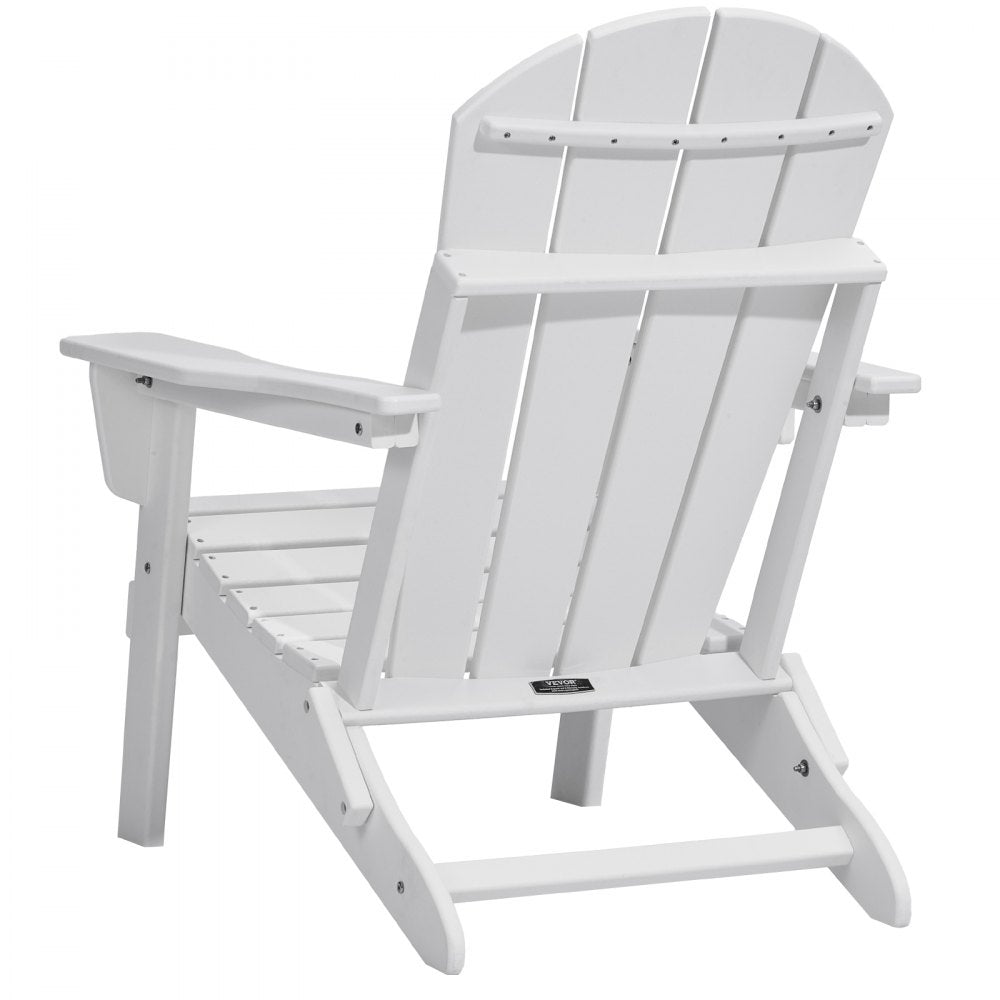 SS401-WT-2P - Foldable HDPE Adirondack Chairs Set for All-Weather Use