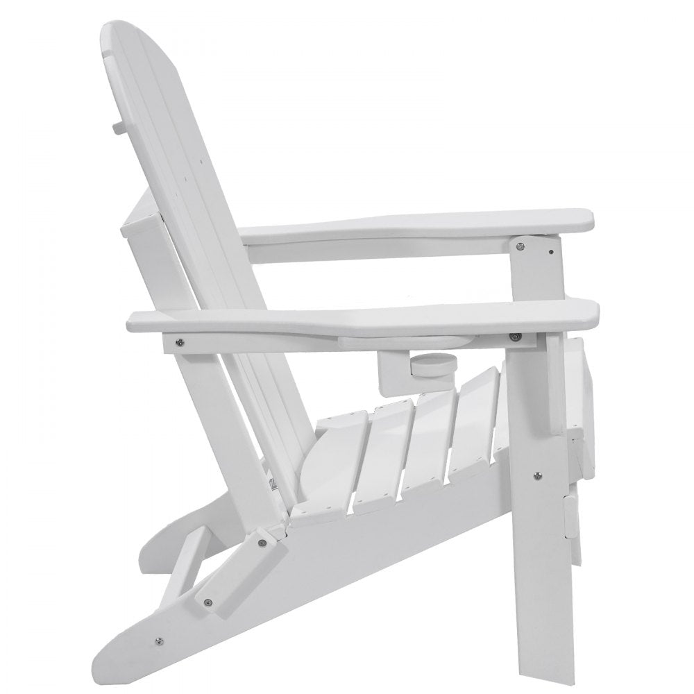 SS401-WT-2P - Foldable HDPE Adirondack Chairs Set for All-Weather Use