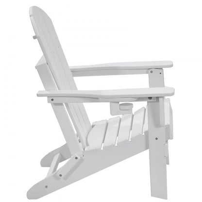 SS401-WT-2P - Foldable HDPE Adirondack Chairs Set for All-Weather Use