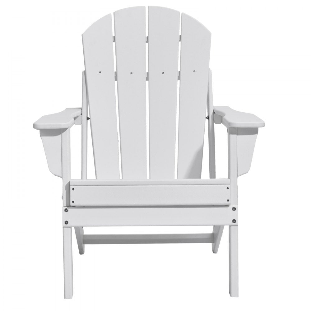 SS401-WT-2P - Foldable HDPE Adirondack Chairs Set for All-Weather Use