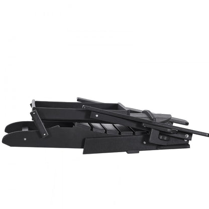 SS401-BK-2P - Durable Folding Adirondack Chairs, Black HDPE Set of 2