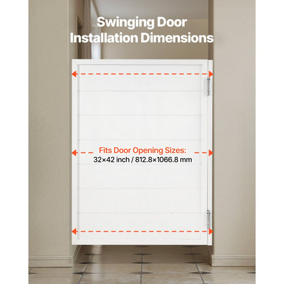 SS-door1-WH-3 - 32" x 42" Pine Saloon Swinging Doors with Quiet Hinges