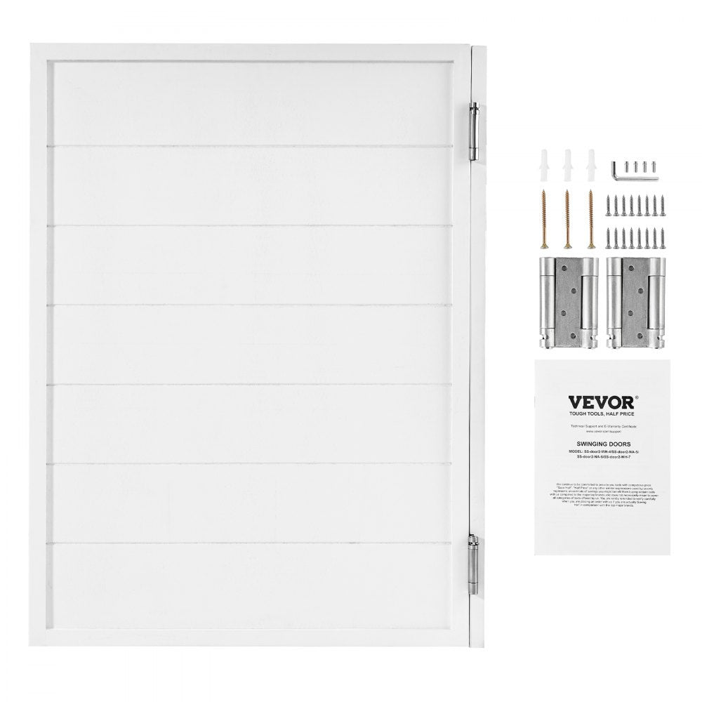 SS-door1-WH-3 - 32" x 42" Pine Saloon Swinging Doors with Quiet Hinges