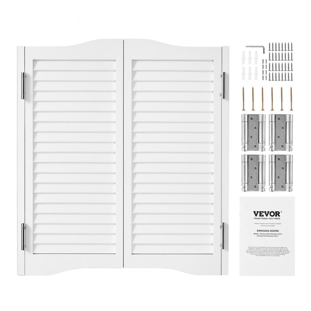 SS-door2-WH-4 - 32" x 36" Premium Pine Swinging Door with Quiet Hinges